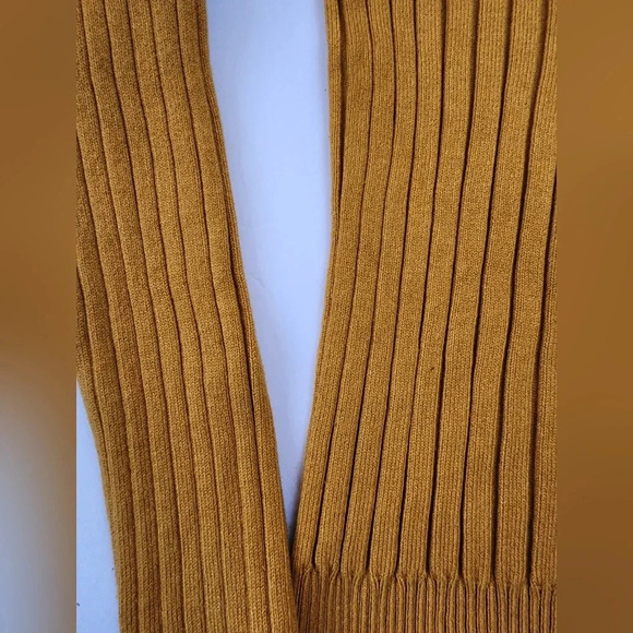 Zara Knit Mellow Yellow Ribbed Viscosa Long Sleeve Pullover Sweater, Warm, sz Lg - Picture 6 of 15